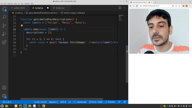 Face recognition on your webcam with JavaScript | Computer vision tutorial смотреть онлайн