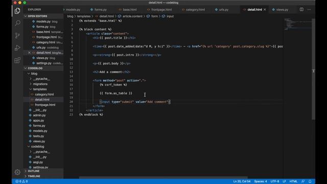 Creating a blog using Django 3 - Part 6 - Comments смотреть онлайн