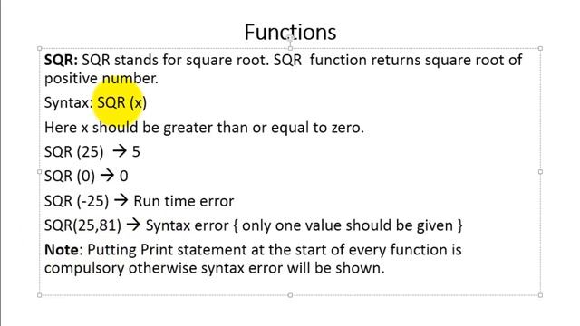 SQR FUNCTION in gw basic | Use of SQR function in GW basic| 10th class computer gw basic смотреть онлайн