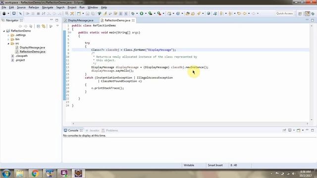 How to create a new instance using newInstance method of class Object? | Reflection in java смотреть онлайн