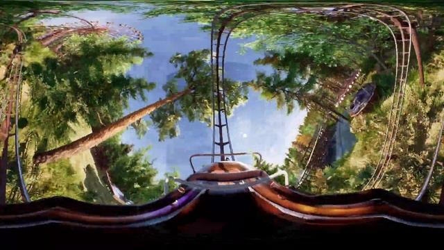 360 Roller Coaster Escape Slender man, Cartoon cat and Titan In Abandoned Forest VR 360 Video смотреть онлайн