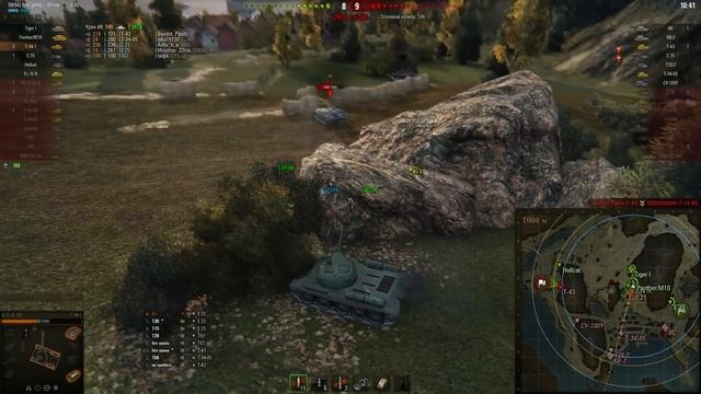 Т-34-1 Проверяем прочность башни. Жёсткие дуэли с ПЯТЬЮ топами врага. смотреть онлайн