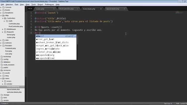 Haciendo un Blog con Laravel 5.1 Parte2 - Login, Registro, Validaciones y Posts. смотреть онлайн