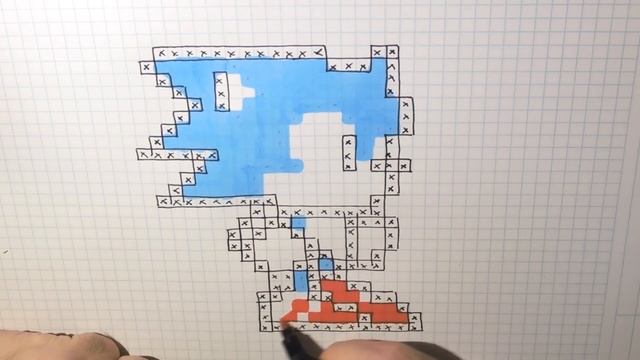 Handmade Pixel Art - How To Draw Kawaii Sonic #pixelart
