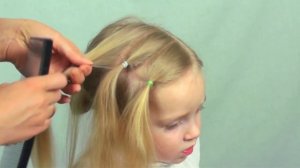 Прическа в садик (школу) за 5 минут #5