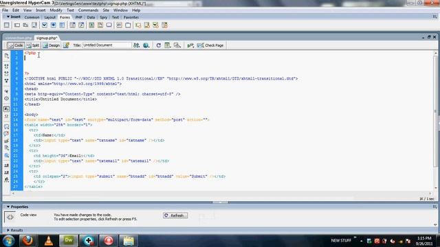 Sign Up page using PHP смотреть онлайн