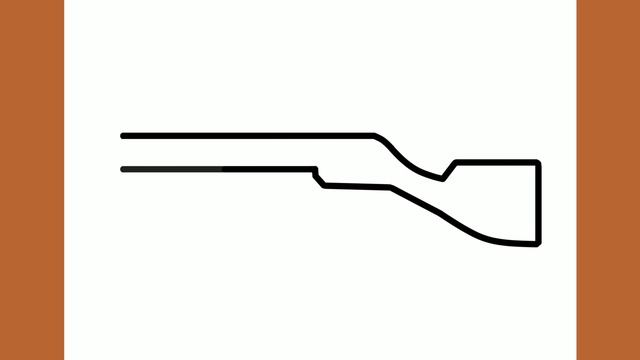 How To Draw A RIFLE Easy / Drawing Weapon Step By Step