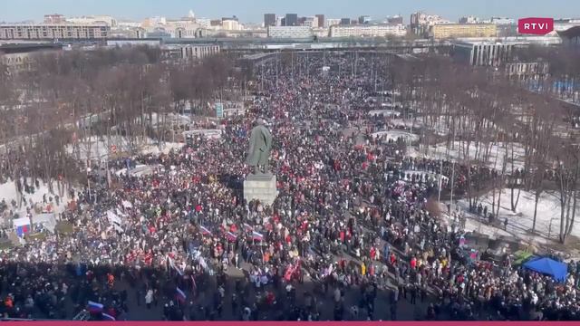 ❗️Митинг в поддержку Российской армии в Москве. смотреть онлайн
