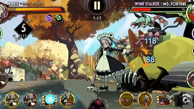skullgirls mobile BARE BONES so Good смотреть онлайн