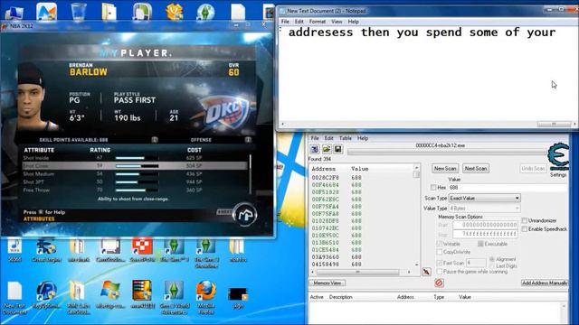 NBA 2k12: How to have unlimited skillpoints on myplayer mode (PC) смотреть онлайн