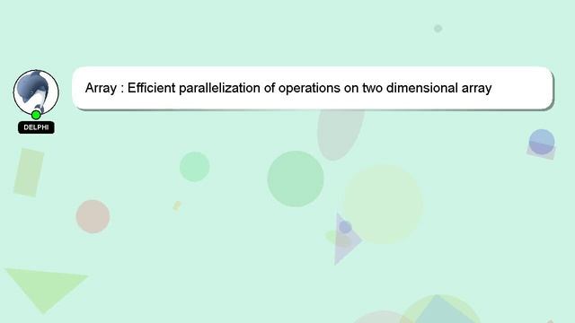 Array : Efficient parallelization of operations on two dimensional array operations in python смотреть онлайн