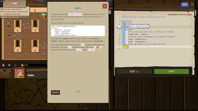 CODE COMBAT PYTHON level COINCRUMBS, Arguments Basic Syntax If Statements Accessing Properties Vari смотреть онлайн