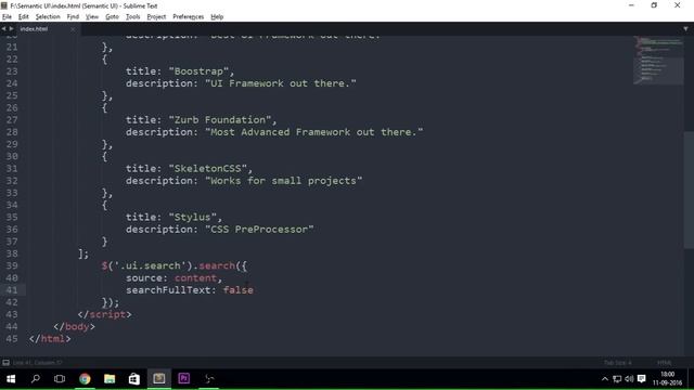 Semantic UI - AutoComplete / Search - Chapter 2 Part 9 смотреть онлайн