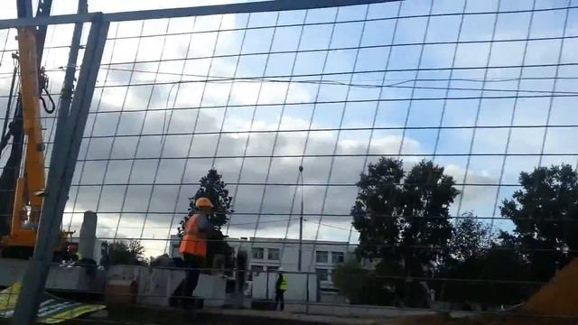 Реконструкция Ярославского шоссе. Забивание свай. смотреть онлайн