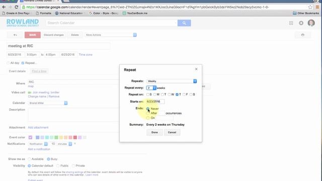 Edit Events in Google Calendar смотреть онлайн