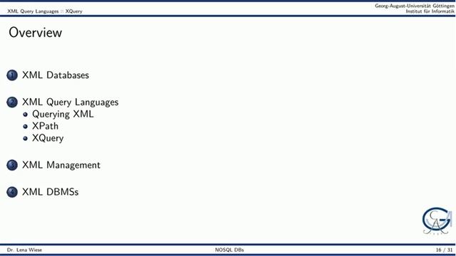 NoSQL databases III (XML databases) смотреть онлайн