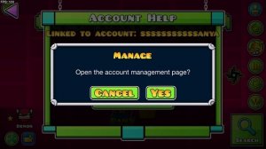 как поменять ник или пароль в(Geometry Dash)