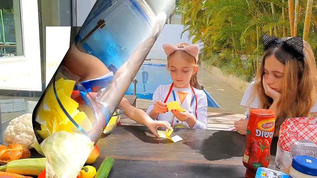 Детский ЧЕЛЛЕНДЖ с едой - ПРИДУМАЙ БЛЮДО ИЗ ПРОДУКТОВ с МАЛЬМУЛИ