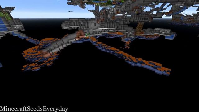 Minecraft 1.15 Seed 251: Mountain village with ravine at spawn смотреть онлайн