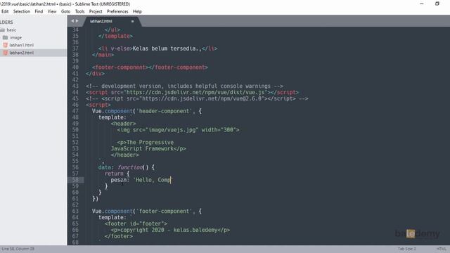 Belajar Vue.js - #39 Data Component смотреть онлайн