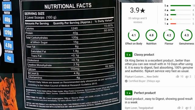 GK King series extreme mass gainer bulk gain review।। Original supplement смотреть онлайн