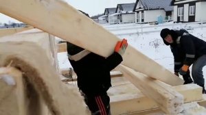 Строительство бани из бруса