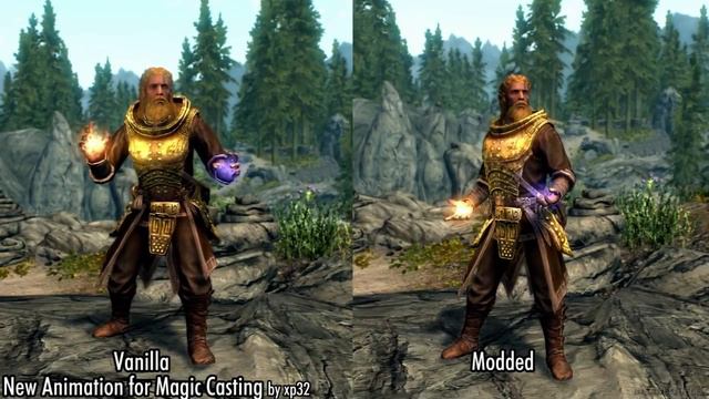 Skyrim Mod Feature: New Animation for Magic Casting by xp32 смотреть онлайн