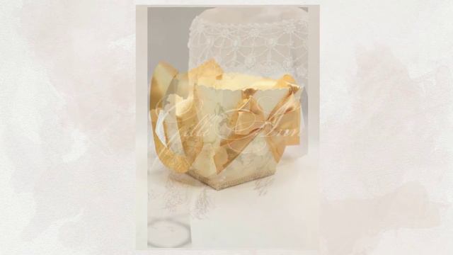 Корзинка для лепестков свадебная с тканевыми ручками Gilliann Agata BAS027 смотреть онлайн