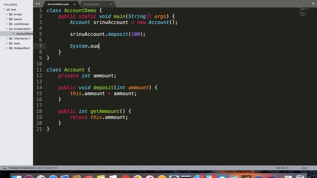 OOPs | Encapsulation | java in telugu смотреть онлайн