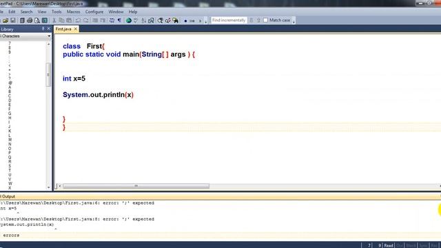 17 Find Error In java смотреть онлайн