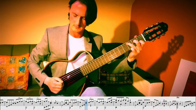 Time After Time - Cyndi Lauper (Solo guitar arrangement, with notation and tab) смотреть онлайн