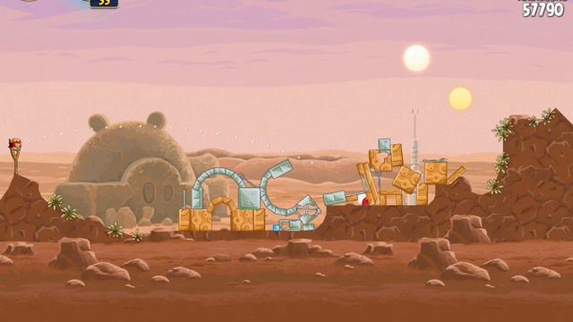 Прохождение Angry Birds Star Wars на 3 Звезды: Tatooine Уровень 1-4 смотреть онлайн