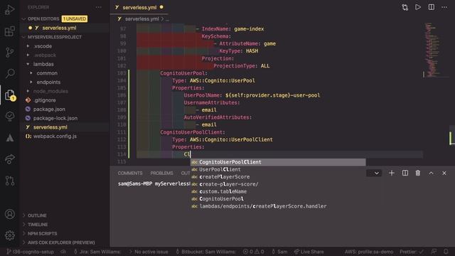 Setting up Amazon Cognito using Serverless смотреть онлайн