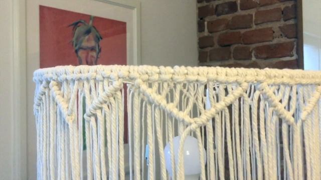 Как сплести красивый абажур в технике макраме.