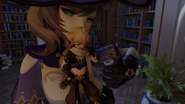 Aether and Collei's Tiny Misadventure Giantess Shrinking Genshin Impact Animation смотреть онлайн