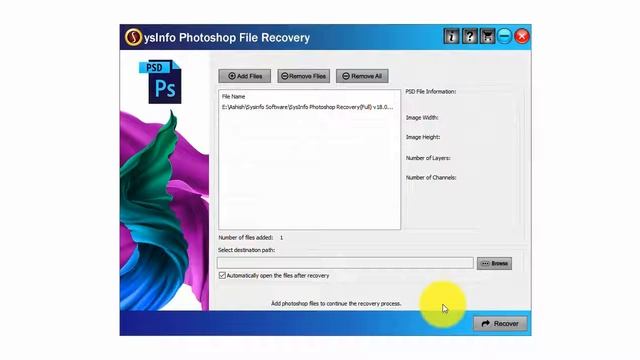 How to recover PSD/PSB/PDD files in Photoshop CC2018 using SysInfo Photoshop Recovery смотреть онлайн