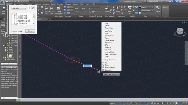 AutoCAD Plant 3D Adding Valves and Fittings Using a PID смотреть онлайн