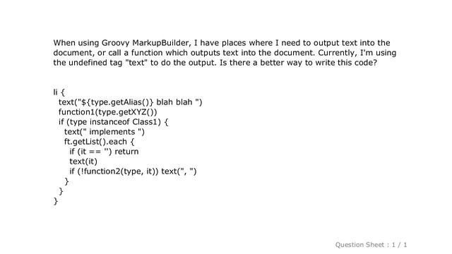 HTML : HTML using Groovy MarkupBuilder, how do I elegantly mix tags and text? смотреть онлайн
