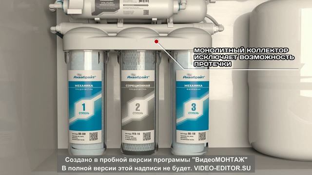 АКВАБРАЙТ АБФ-ОСМО СИСТЕМА ОЧИСТКИ ПИТЬЕВОЙ ВОДЫ С ОБРАТНЫМ ОСМОСОМ