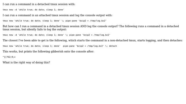 Run command in detached tmux session and log console output to file (2 Solutions!!) смотреть онлайн