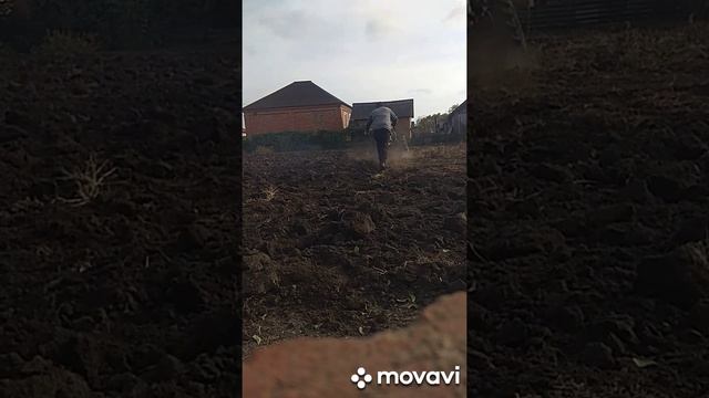 Плуг ПЦ-1-18. Пахота почвы дизельным мотоблоком, 6 соток. смотреть онлайн