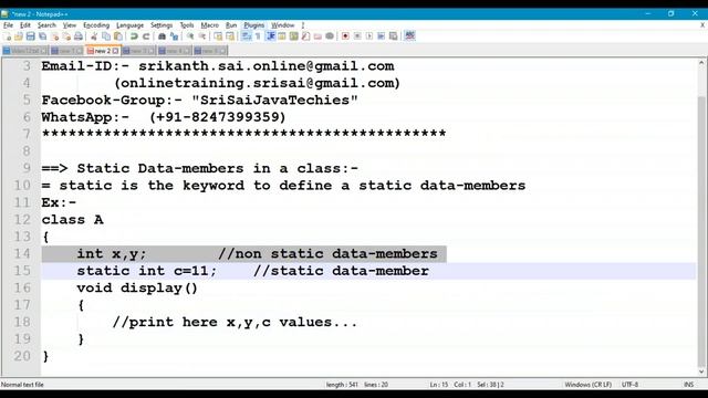 12. Static Data-Members of a Java-Class смотреть онлайн