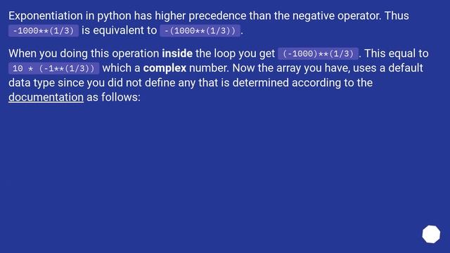 In Python 3.6, why does a negative number to the power of a fraction return nan when in a numpy arr смотреть онлайн