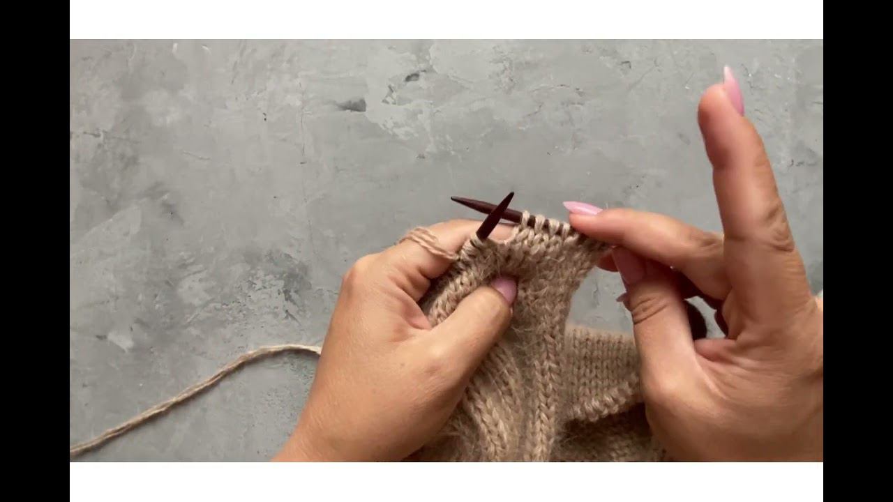 Капор спицами. Пошаговое видео часть 2 #капорспицами #капор #вязание смотреть онлайн