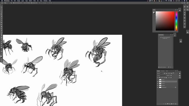 SIDE QUEST | Creature Design 1/2 | Blender Insect Swarm | 2D Thumbnails & Final Sketch смотреть онлайн
