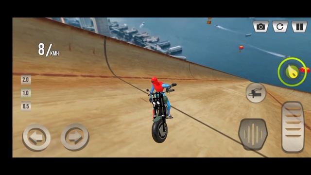 Super hero bike mega ramp bike stunt game|| wonderful bike game video смотреть онлайн