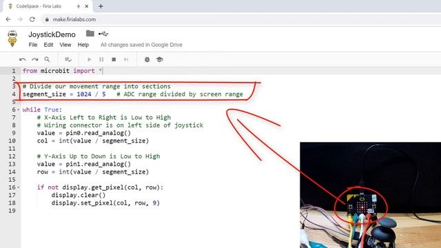 Using Python to interface a Joystick to the micro:bit смотреть онлайн