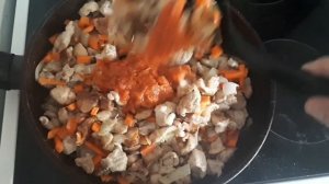 Поджарка из мяса индейки. Легко, быстро, вкусно.....