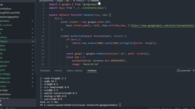 Accessing Google Sheets from Next.JS смотреть онлайн