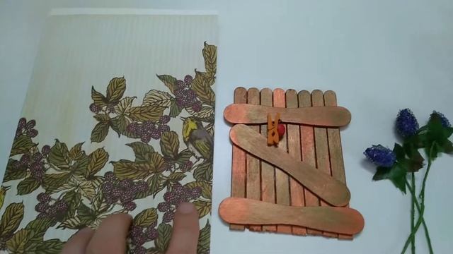 Открытка-поделка. DIY. Открытка из палочек от мороженного смотреть онлайн